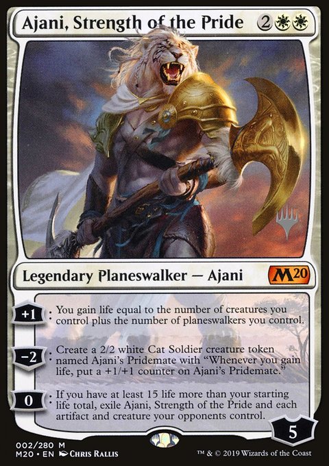 Ajani, Strength of the Pride [Core Set 2020 Prerelease Promos]