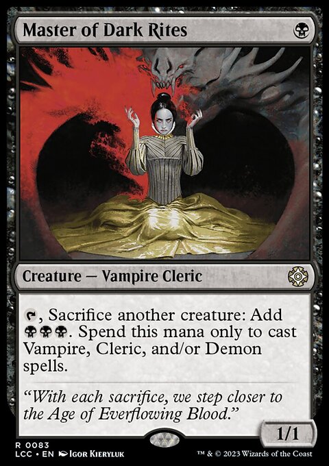 Master of Dark Rites [The Lost Caverns of Ixalan Commander]