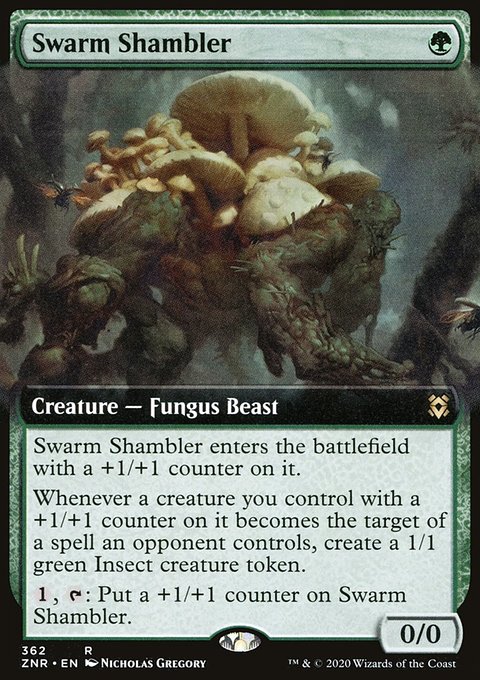 Swarm Shambler (Extended Art) [Zendikar Rising]