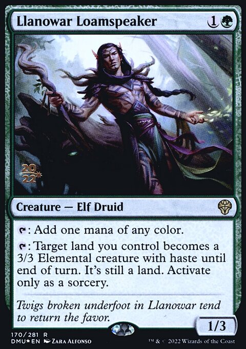 Llanowar Loamspeaker [Dominaria United Prerelease Promos]