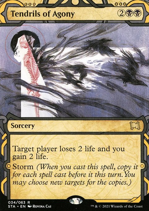 Tendrils of Agony (Foil Etched) [Strixhaven: School of Mages Mystical Archive]