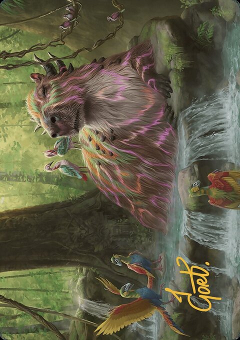 Basking Capybara Art Card (Gold-Stamped Signature) [The Lost Caverns of Ixalan Art Series]