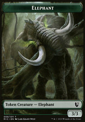 Elephant // Spirit Double-Sided Token [Innistrad: Midnight Hunt Commander Tokens]