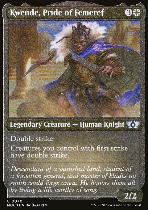 Kwende, Pride of Femeref (Foil Etched) [Multiverse Legends]