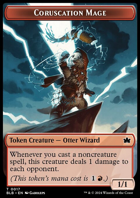 Coruscation Mage Token [Bloomburrow Tokens]