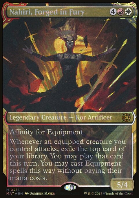 Nahiri, Forged in Fury (Showcase Halo Foil) [March of the Machine: The Aftermath]