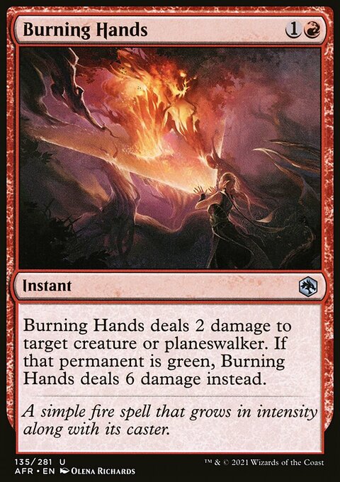 Burning Hands [Dungeons & Dragons: Adventures in the Forgotten Realms]
