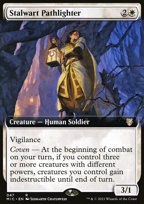 Stalwart Pathlighter (Extended Art) [Innistrad: Midnight Hunt Commander]