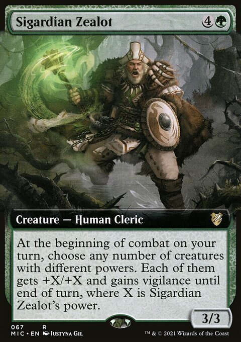Sigardian Zealot (Extended Art) [Innistrad: Midnight Hunt Commander]