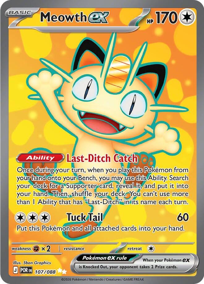Meowth ex (107/088) [Mega Evolution: Perfect Order]