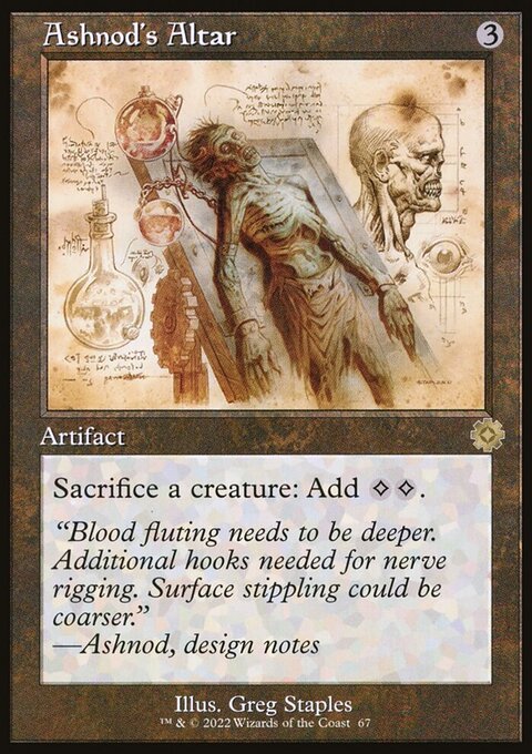 Ashnod's Altar (Retro Schematic) (Serialized) [The Brothers' War Retro Artifacts]
