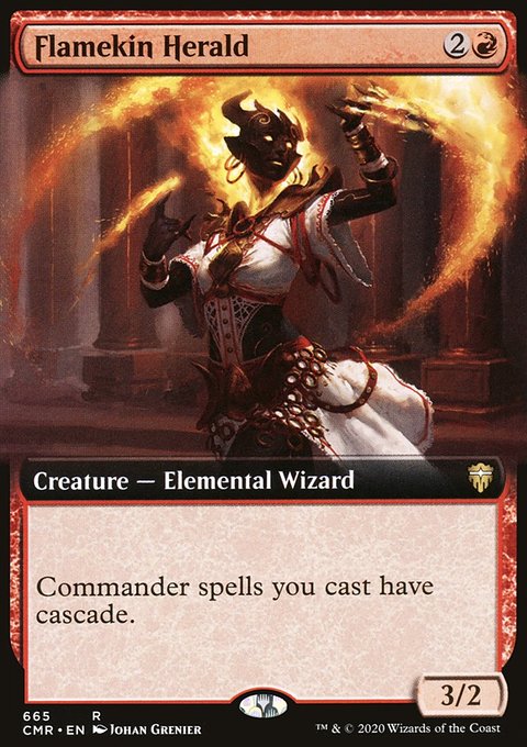 Flamekin Herald (Extended Art) [Commander Legends]