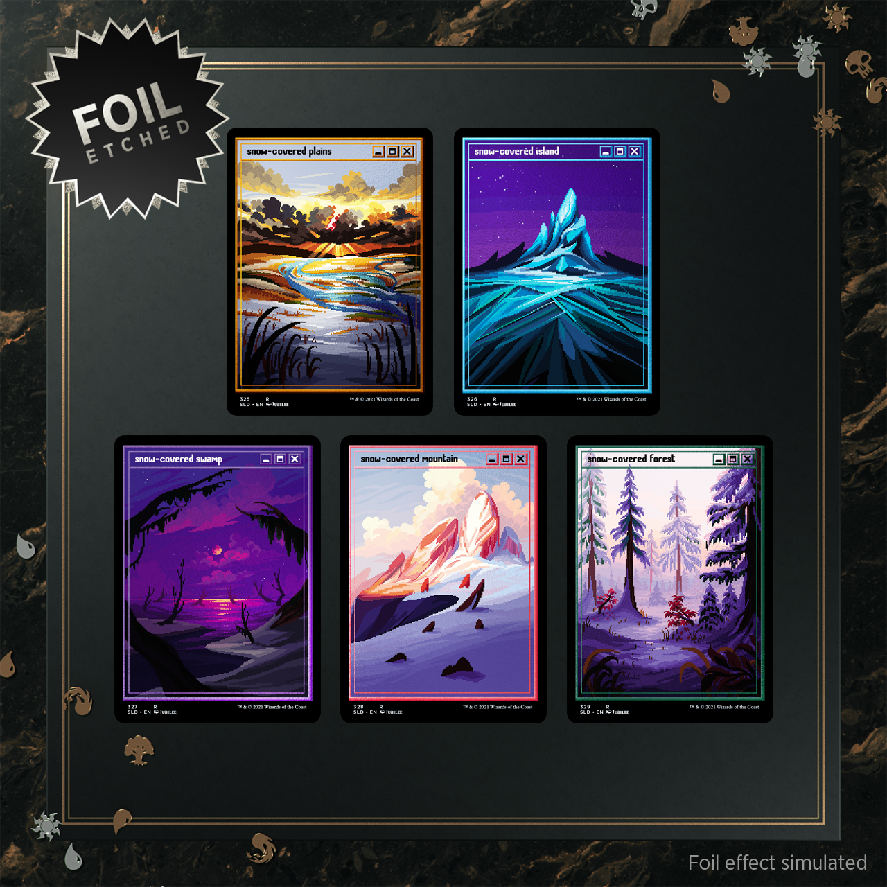 Secret Lair: Drop Series - PixelSnowLands.jpg (Foil Etched Edition)