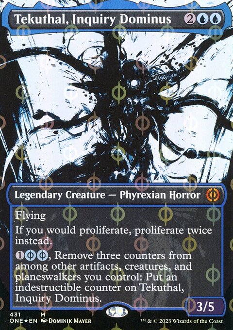 Tekuthal, Inquiry Dominus (Borderless Ichor Step-and-Compleat Foil) [Phyrexia: All Will Be One]