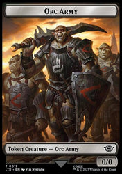 Orc Army (0019) // Food (0024) Double-Sided Token (Surge Foil) [The Lord of the Rings: Tales of Middle-Earth Tokens]