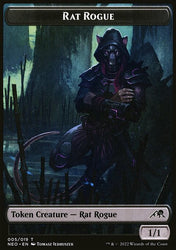 Samurai // Rat Rogue Double-Sided Token [Kamigawa: Neon Dynasty Tokens]