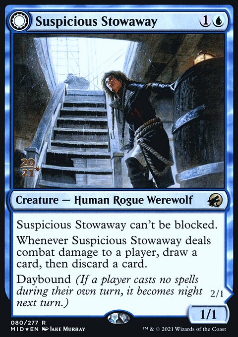 Suspicious Stowaway // Seafaring Werewolf [Innistrad: Midnight Hunt Prerelease Promos]