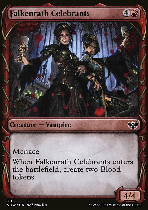 Falkenrath Celebrants (Showcase Fang Frame) [Innistrad: Crimson Vow]