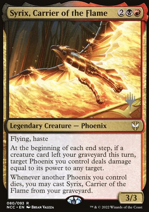 Syrix, Carrier of the Flame (Promo Pack) [Streets of New Capenna Commander Promos]