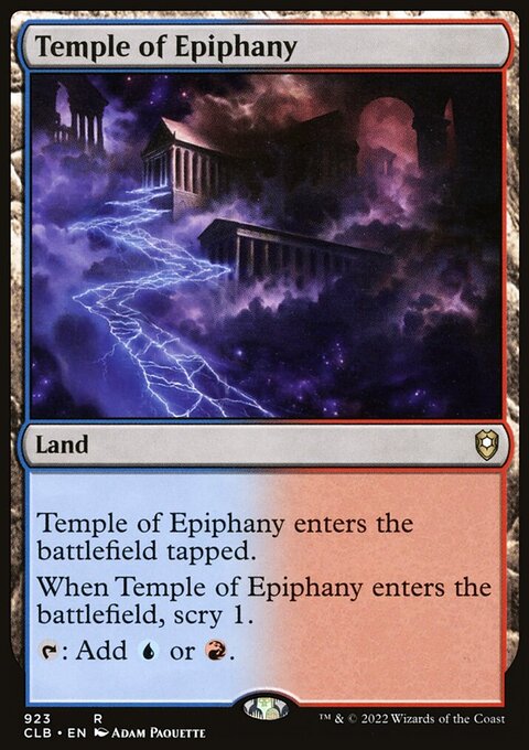 Temple of Epiphany [Commander Legends: Battle for Baldur's Gate]