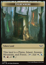 Everywhere // Manifest Double-Sided Token [Duskmourn: House of Horror Tokens]