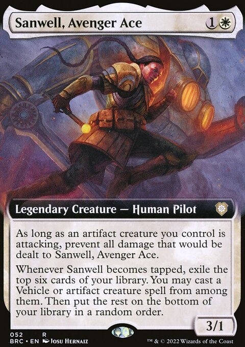 Sanwell, Avenger Ace (Extended Art) [The Brothers' War Commander]