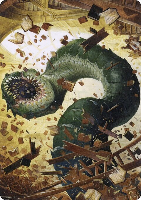 Bookwurm Art Card (Gold-Stamped Signature) [Strixhaven: School of Mages Art Series]