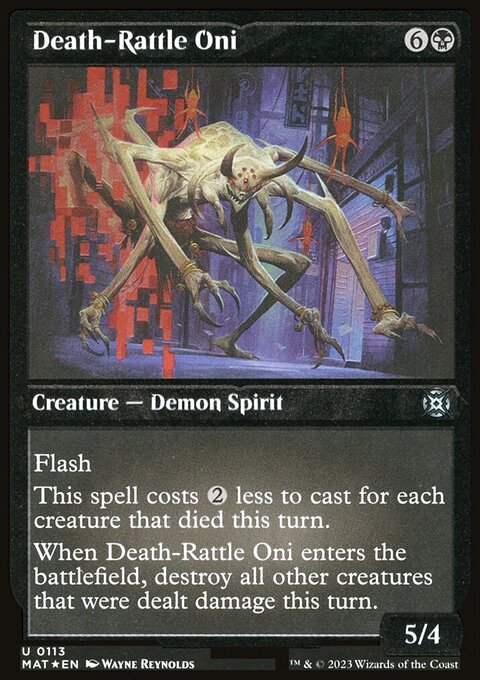 Death-Rattle Oni (Foil Etched) [March of the Machine: The Aftermath]