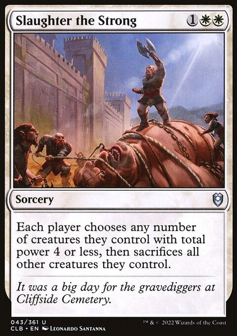 Slaughter the Strong [Commander Legends: Battle for Baldur's Gate]