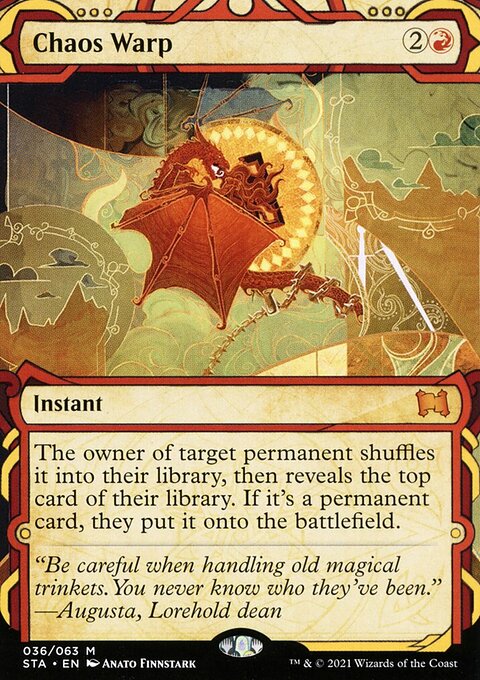 Chaos Warp (Foil Etched) [Strixhaven: School of Mages Mystical Archive]
