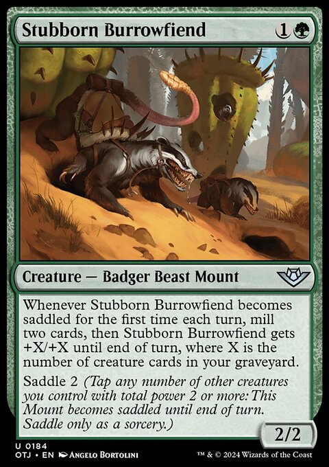Stubborn Burrowfiend [Outlaws of Thunder Junction]