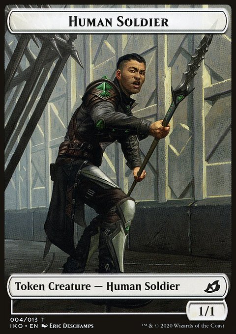 Human Soldier Token (004/013) [Ikoria: Lair of Behemoths Tokens]