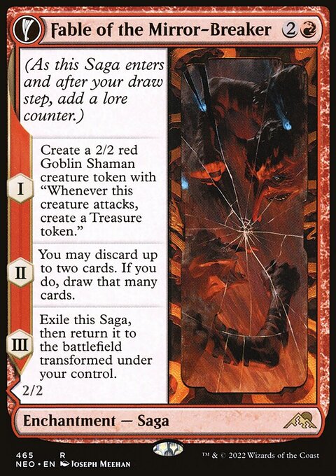 Fable of the Mirror-Breaker // Reflection of Kiki-Jiki (Extended Art) [Kamigawa: Neon Dynasty]