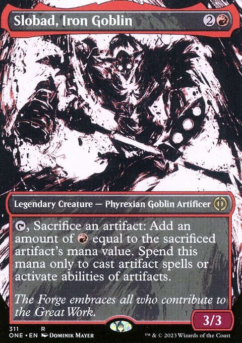 Slobad, Iron Goblin (Borderless Ichor) [Phyrexia: All Will Be One]