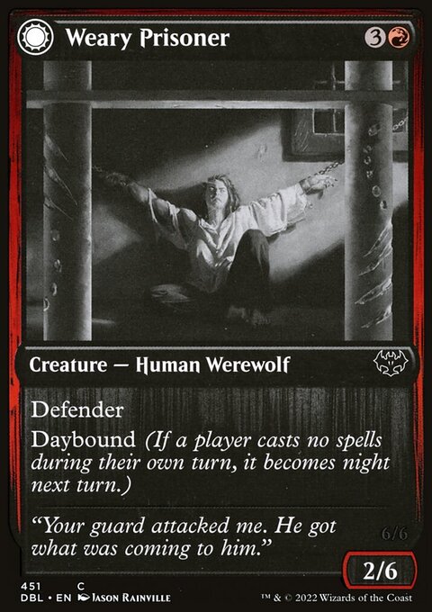 Weary Prisoner // Wrathful Jailbreaker [Innistrad: Double Feature]