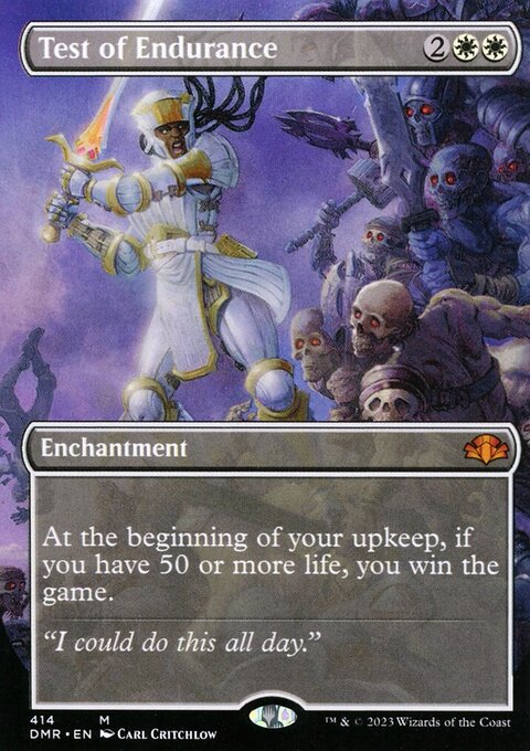 Test of Endurance (Borderless Alternate Art) [Dominaria Remastered]