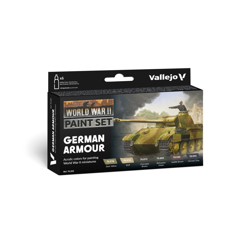 Vallejo - Model Colour - German Armour  WWII 6 Colour Set