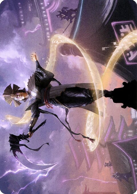 Naomi, Pillar of Order Art Card (Gold-Stamped Signature) [Kamigawa: Neon Dynasty Art Series]