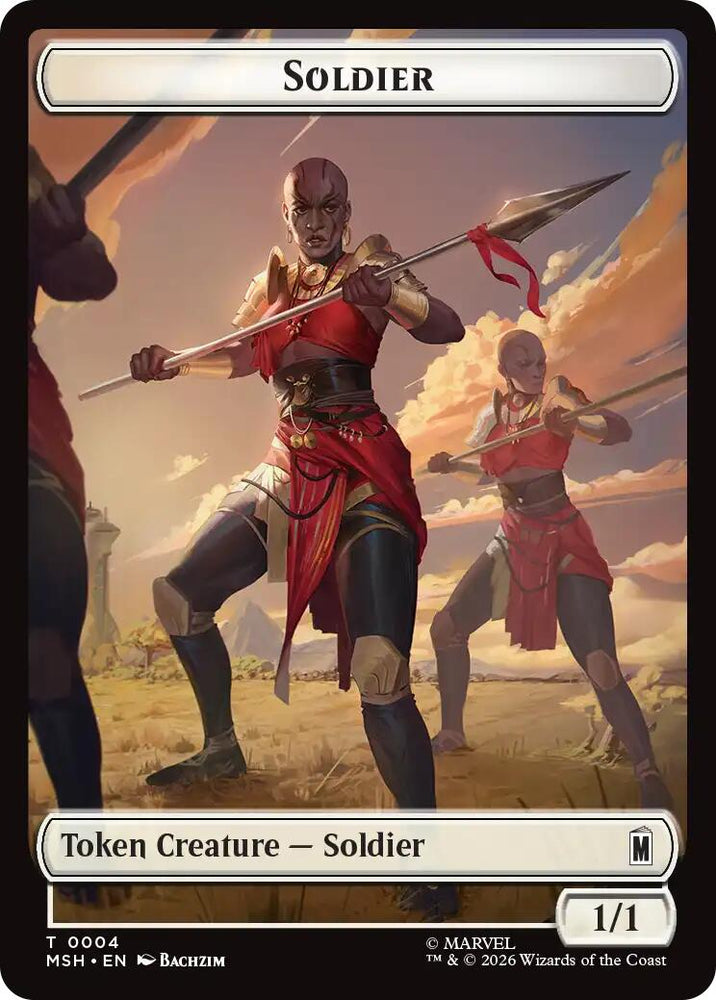 Soldier // Copy Double-Sided Token [Marvel Super Heroes Commander Tokens]