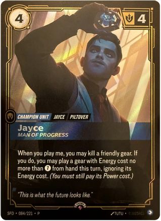 Jayce - Man of Progress (084/221) - Riftbound Organized Play Promotional Cards Foil
