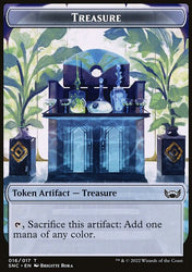 Treasure (016) // Wizard Double-Sided Token [Streets of New Capenna Tokens]