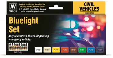 Vallejo Model Air - Bluelight Set Civil 8 Colour Set