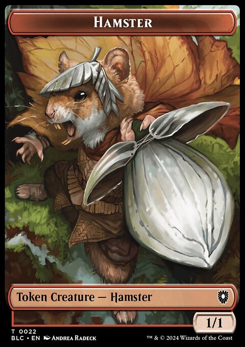 Hamster // Saproling Double-Sided Token [Bloomburrow Commander Tokens]