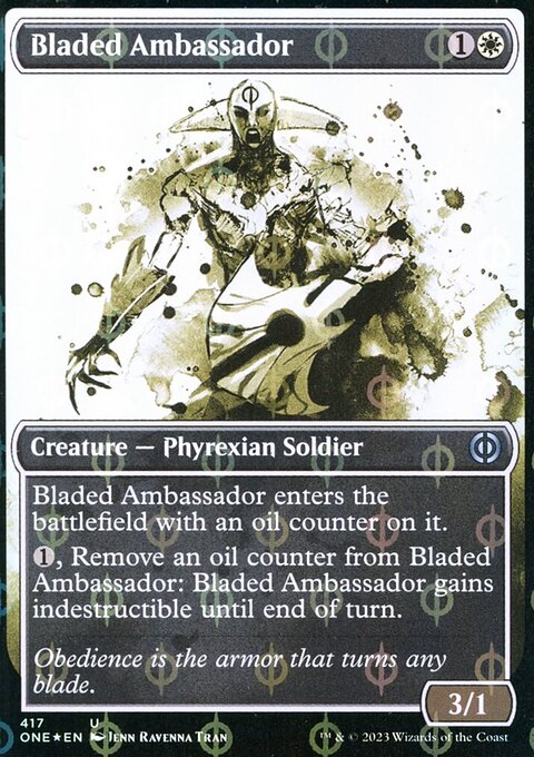 Bladed Ambassador (Showcase Ichor Step-and-Compleat Foil) [Phyrexia: All Will Be One]