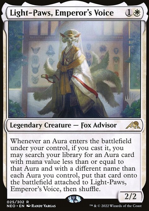 Light-Paws, Emperor's Voice (Promo Pack) [Kamigawa: Neon Dynasty Promos]