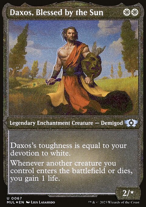 Daxos, Blessed by the Sun (Foil Etched) [Multiverse Legends]