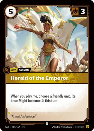 Herald of the Emperor (118/167) - Radiance Foil