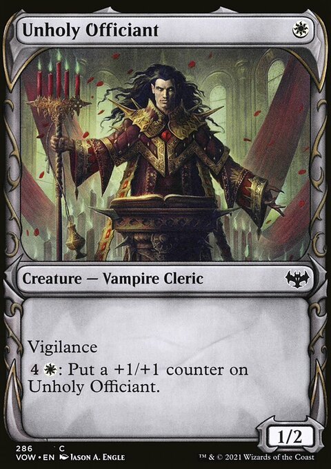 Unholy Officiant (Showcase Fang Frame) [Innistrad: Crimson Vow]