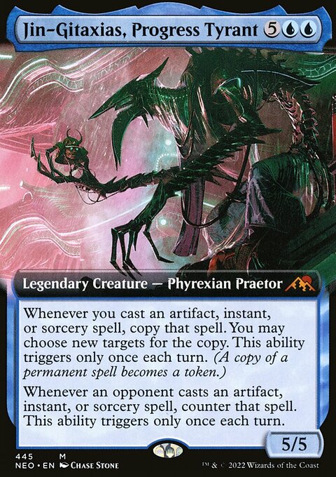 Jin-Gitaxias, Progress Tyrant (Extended Art) [Kamigawa: Neon Dynasty]