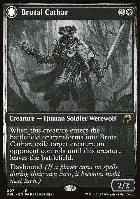 Brutal Cathar // Moonrage Brute [Innistrad: Double Feature]